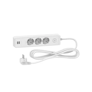 Prelungitor cu împământare și întrerupător 3 prize + 2 usb 3 m 16 a schneider-electric
