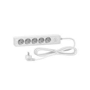 Prelungitor cu împământare și întrerupător 5 prize 3 m 16 a schneider-electric