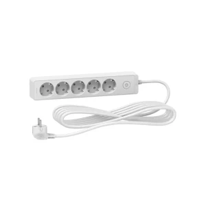 Удлинитель с заземлением и выключателем 5 гнезд 5 м 16 a schneider-electric