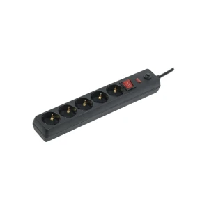 Prelungitor cu împământare și întrerupător 5 prize сф-05k 5 m 16 a iek