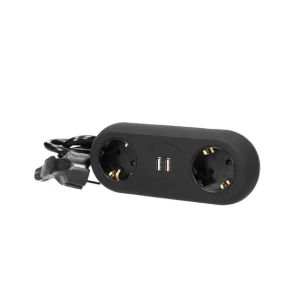 Prelungitor de masă cu împământare 2 prize + 2 usb 1.4 m 10 a orno