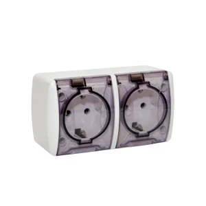 Розетка с крышкой 16 a 230 в белый elmos