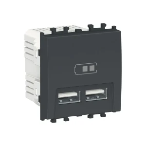 Розетка usb easy styl 2.1 a 5 в чёрный schneider-electric