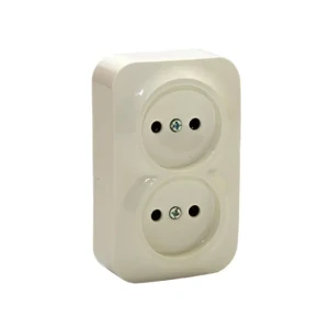 Priză dublă 16 a 230 v crem elmos