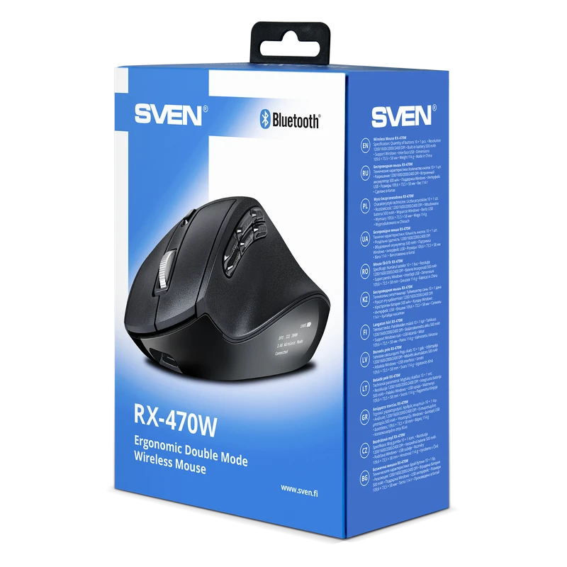 Беcпроводная мышь sven rx-470w, чёрный 5