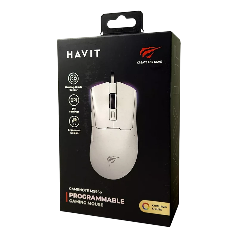 Игровая мышь havit ms966wb, белый 6