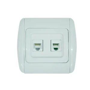 Розетка компьютерная rj45 белый elmos