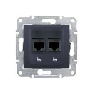 Priză de date dublă sedna grafit schneider-electric