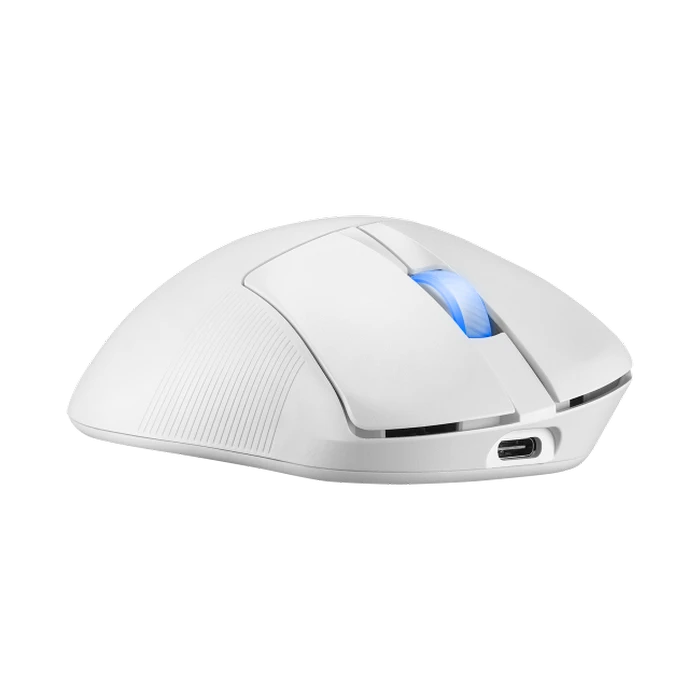 Gaming mouse asus rog keris ii ace, moonlight white 5