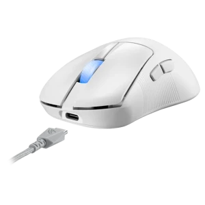 Gaming mouse asus rog keris ii ace, moonlight white Thumbnail 2