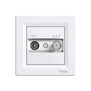 Тв/sat розетка asfora 10 a 250 в белый schneider-electric