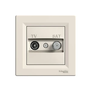 Priză tv/sat asfora 10 a 250 v crem schneider-electric