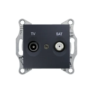Тв/sat розетка sedna 220 в графитовый schneider-electric