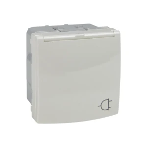 Розетка с крышкой unica 16 a 250 в кремовый schneider-electric