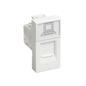 Модульная розетка rj-45 1.5 а 150 в белый iek