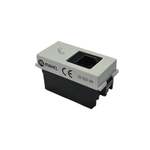 Priză de telefon 16 a 250 v alb/negru makel