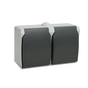 Priză cu capac pcб22-3 160 a 250 v gri deschis iek