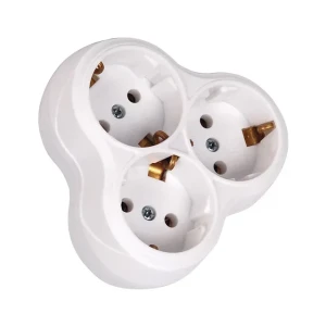 Priză triplă cu împământare 300.000.707 16 a 250 v ip20 horoz