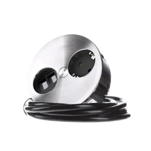 Priză twist 1s 2p 1*schuko 16 a 220 v crom bachmann