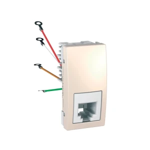 Priză de telefon unica 220 v crem schneider-electric