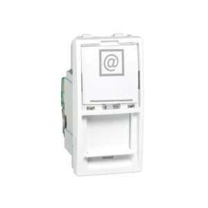 Priză de date unica 220 v alb schneider-electric