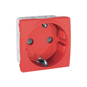 Унитарная розетка с защитой unica 16 a 250 в красный schneider-electric Thumbnail 1