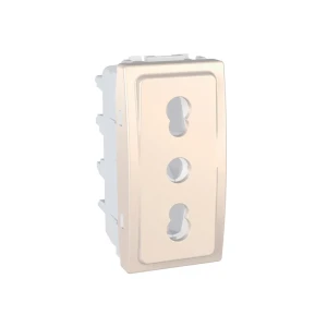 Розетка итальянская unica 10/16 a 250 в слоновая кость schneider-electric