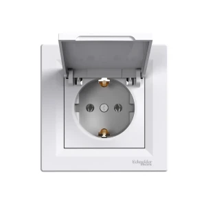 Priză cu capac asfora 16 a 250 v alb schneider-electric