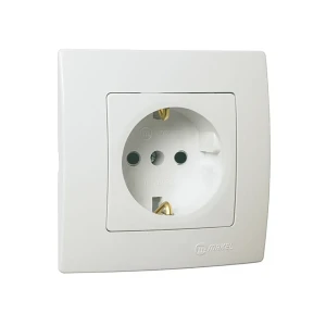 Priză euro lilium 16 a 220 - 240 v alb makel