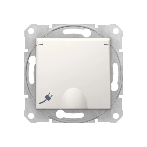 Розетка с крышкой sedna 16 a 250 в кремовый schneider-electric