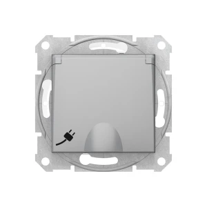 Розетка с крышкой sedna 16 a 220 - 240 в алюминий schneider-electric
