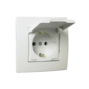 Розетка с крышкой lilium 16 a 220 - 240 в белый makel