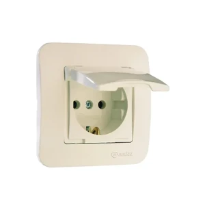Розетка с крышкой lilium 16 a 220 - 240 в кремовый makel