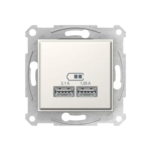 Унитарная розетка sedna 1.05/2.1 а кремовый schneider-electric