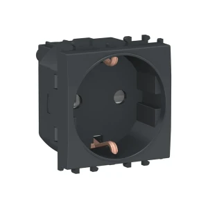 Унитарная розетка с защитой easy styl 16 a 250 в чёрный schneider-electric