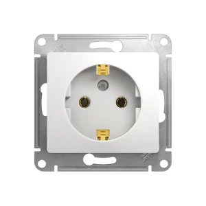 Priză cu împământare glossa 16 a 220 - 240 v alb schneider-electric