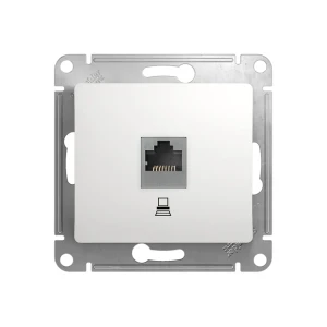 Розетка компьютерная glossa белый schneider-electric
