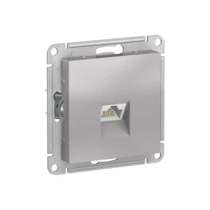 Розетка компьютерная atlas design 220 - 250 в алюминий schneider-electric