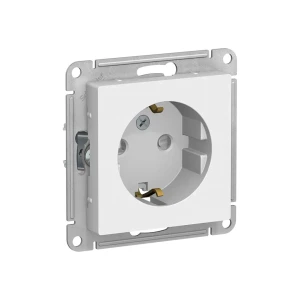 Priză unitară cu obturator atlas design 16 a 250 v alb schneider-electric