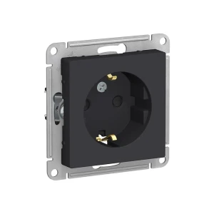 Priză cu protecție atlas design 16 a 250 v carbon schneider-electric