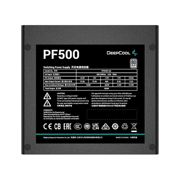Блок питания для компьютеров deepcool pf500, 500вт, atx 2