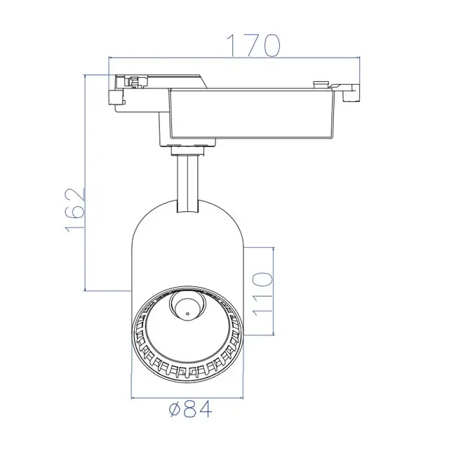 Proiector led pe șină lyon-18 18 w cob 4200 k ip20 220 - 240 v horoz 2