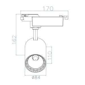 Proiector led pe șină lyon-18 18 w cob 4200 k ip20 220 - 240 v horoz Thumbnail 2