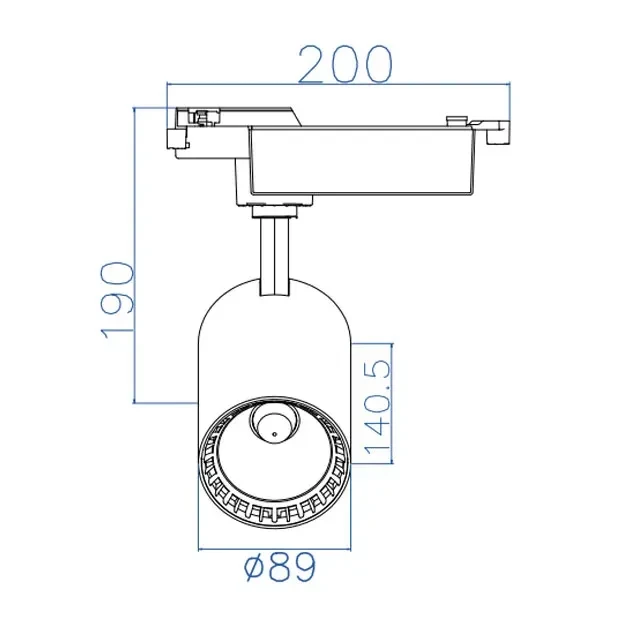 Proiector led pe șină lyon-24 24 w cob 4200 k ip20 220 - 240 v horoz 2