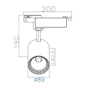 Proiector led pe șină lyon-24 24 w cob 4200 k ip20 220 - 240 v horoz Thumbnail 2
