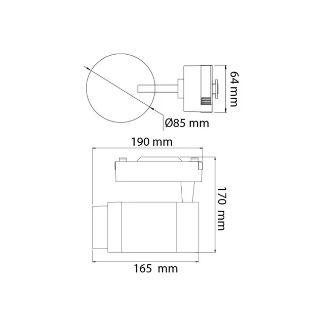 Proiector tracklight led monaco-30 30 w led 4200 k 220 - 240 v horoz 2