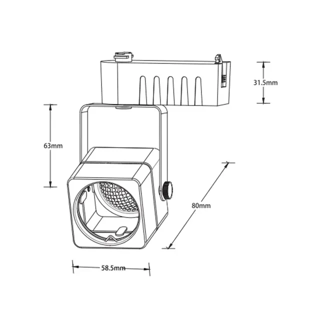 Proiector led pe șină rabat 50 w gu10 ip20 220 - 240 v horoz 2