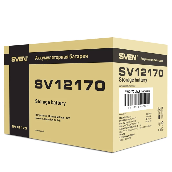 Acumulator ups sven sv12170, 12v 17а•h 6