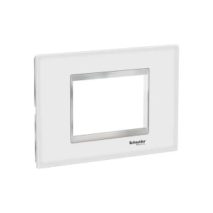 Ramă cu 3 locuri easy styl alb/crom 3 module schneider-electric