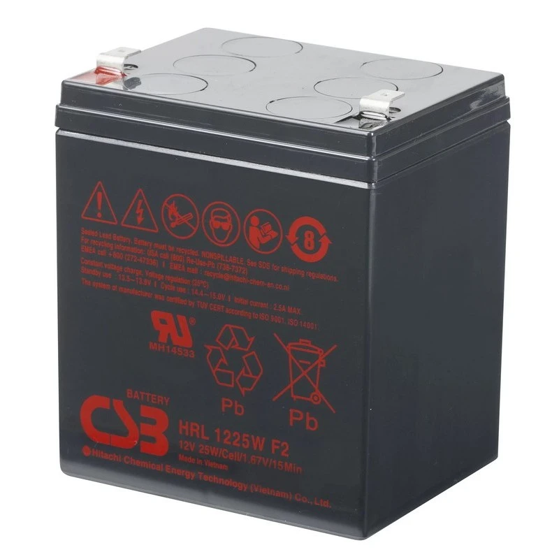 Аккумулятор для резервного питания csb hrl1225w, 12в 6 4